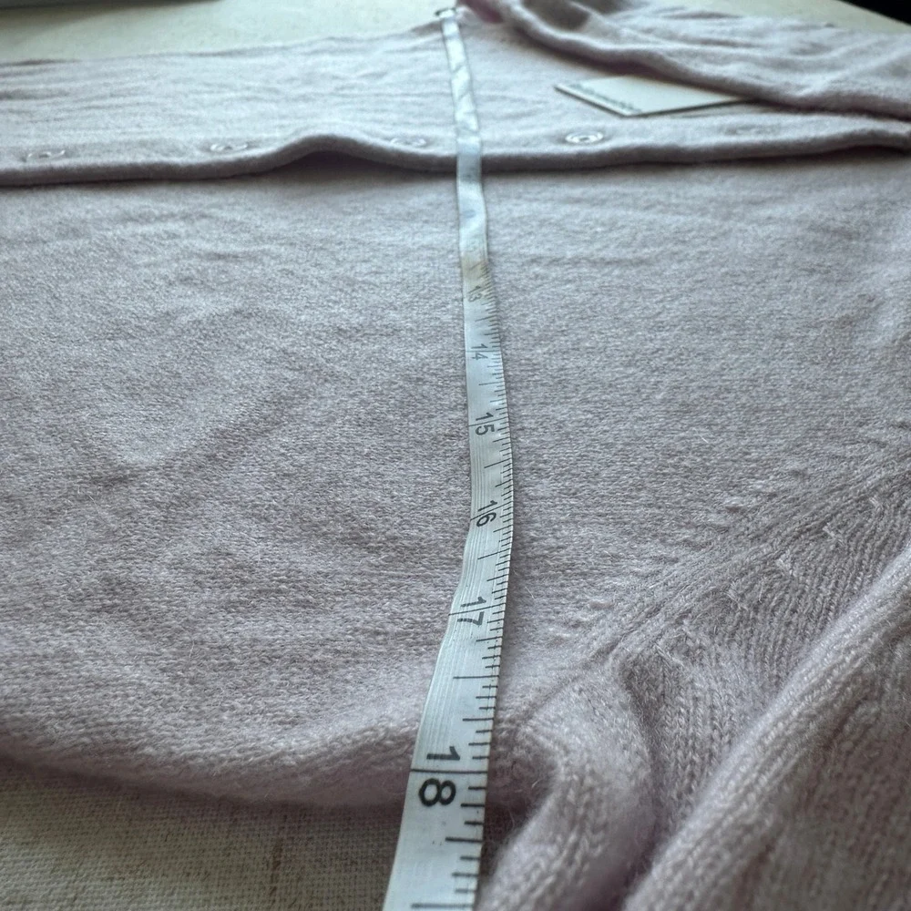 NWT Reformation Farren Cashmere Crew Cardigan Sweater | Foxglove Pale Pink S - Picture 8 of 10